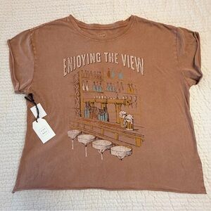 Enjoying the View Clay/ Terracotta Colored Graphic Tee
